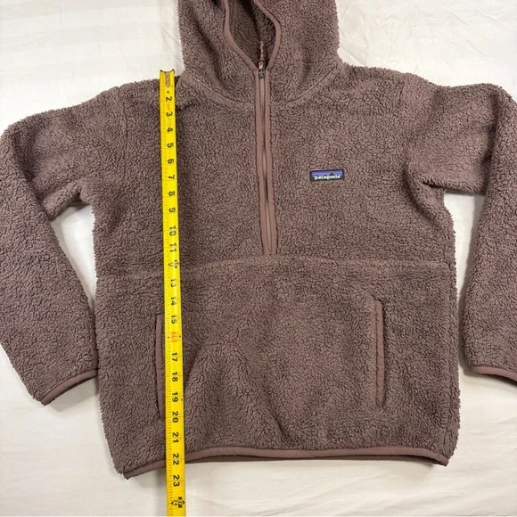 Patagonia Sherpa Fleece Hoodie Pullover Mens Small Brown 1/2 Zip - Picture 7 of 14